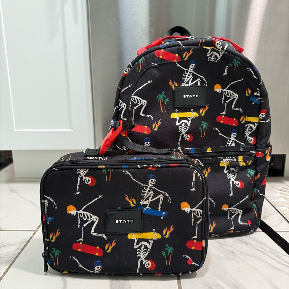STATE Backpack Kane Double Pocket with Lunch Box - Kids Back to School